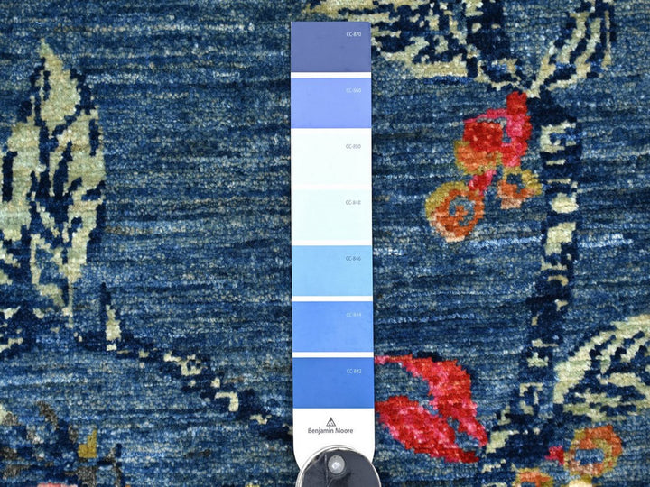 2'0" x 3'0" New Hand Knotted Blue Wool Rectangle Oriental Rug - MOA10222595
