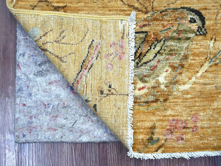 2'0" x 2'11" New Hand Knotted Brown Wool Rectangle Oriental Rug - MOA10222596