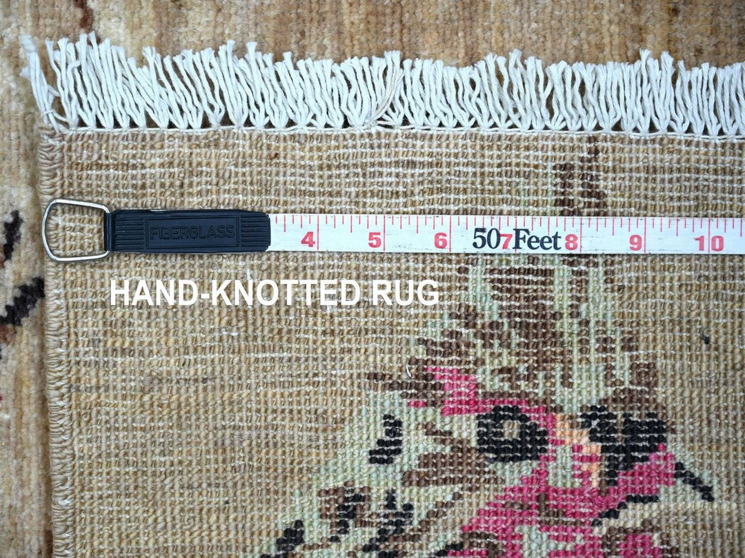 2'1" x 2'10" New Hand Knotted Brown Wool Rectangle Oriental Rug - MOA10222597