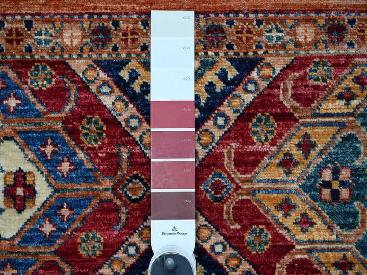 3'3" x 3'7" New Hand Knotted Multicolored Wool Rectangle Oriental Rug - MOA10222598