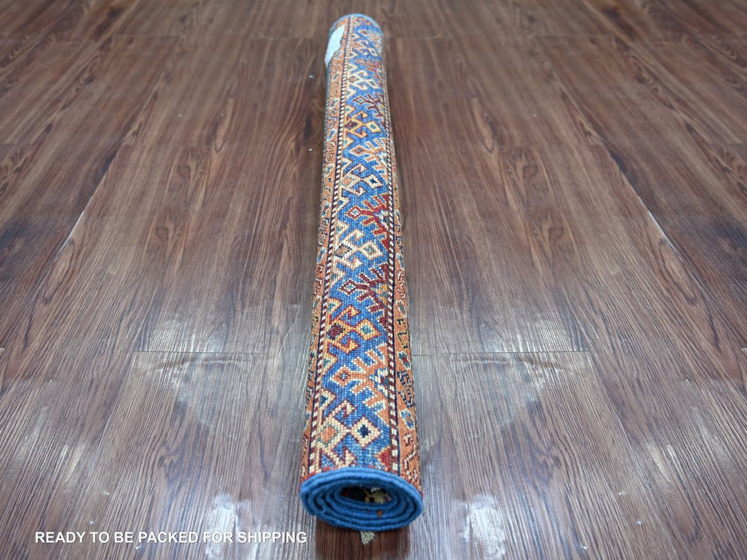 3'3" x 3'7" New Hand Knotted Multicolored Wool Rectangle Oriental Rug - MOA10222598