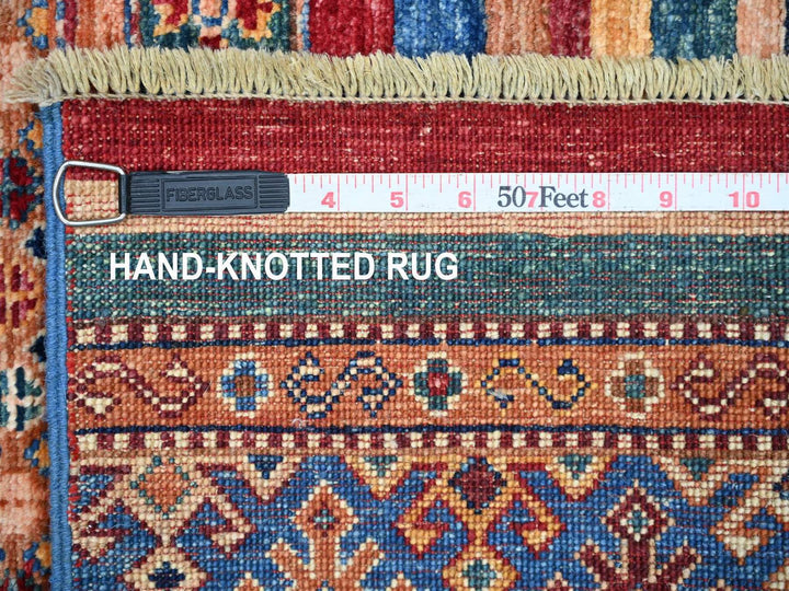 3'3" x 3'7" New Hand Knotted Multicolored Wool Rectangle Oriental Rug - MOA10222598