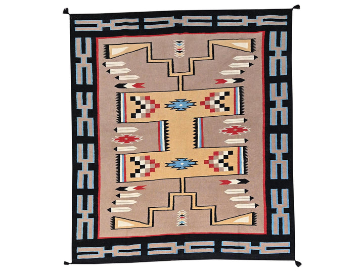 8'3" x 9'7" New Hand Woven Brown Wool Rectangle Oriental Rug - MOA1022259