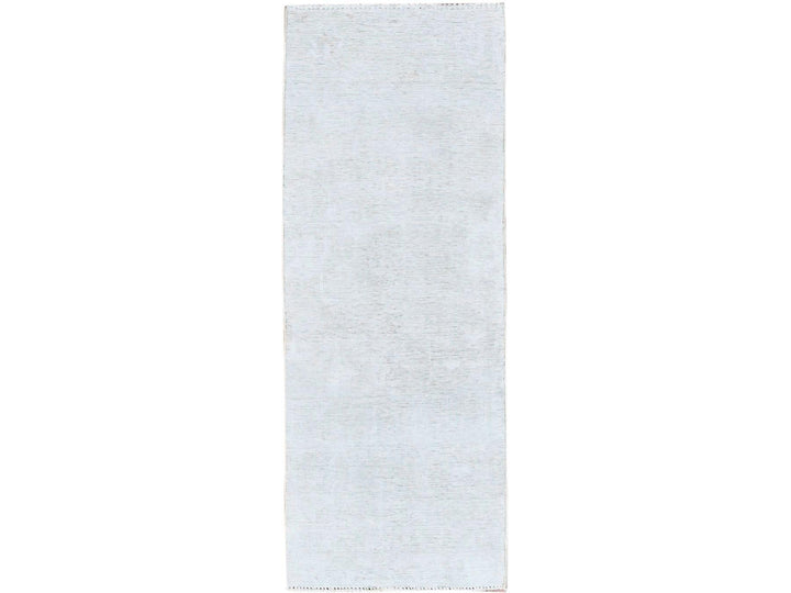 2'2" x 5'10" Vintage Hand Knotted Ivory Wool Runner Oriental Rug - MOA102225