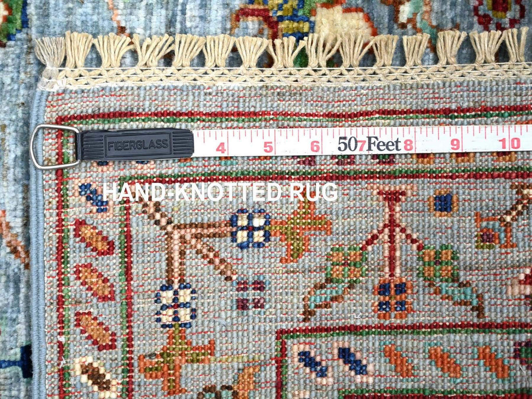 2'8" x 4'0" New Hand Knotted Blue Wool Rectangle Oriental Rug - MOA10222600