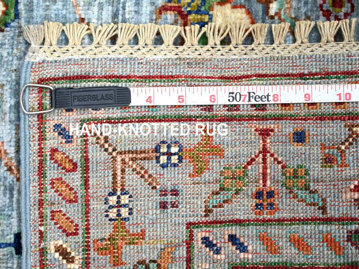 2'8" x 4'0" New Hand Knotted Blue Wool Rectangle Oriental Rug - MOA10222600