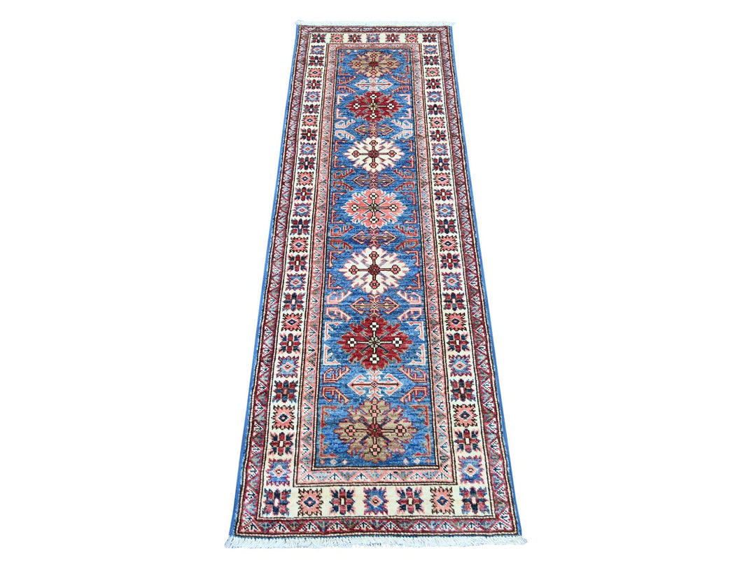 2'0" x 5'11" New Hand Knotted Blue Wool Runner Oriental Rug - MOA10222602