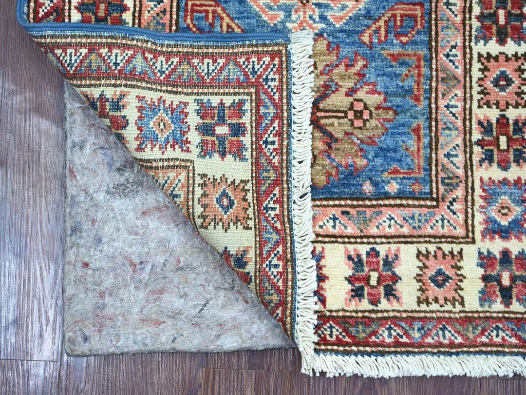 2'0" x 5'11" New Hand Knotted Blue Wool Runner Oriental Rug - MOA10222602