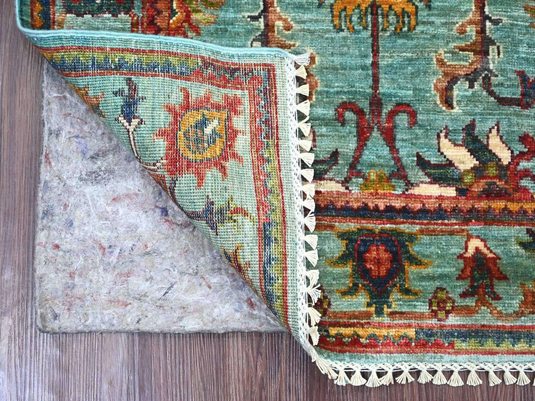 2'8" x 4'5" New Hand Knotted Blue Wool Rectangle Oriental Rug - MOA10222603