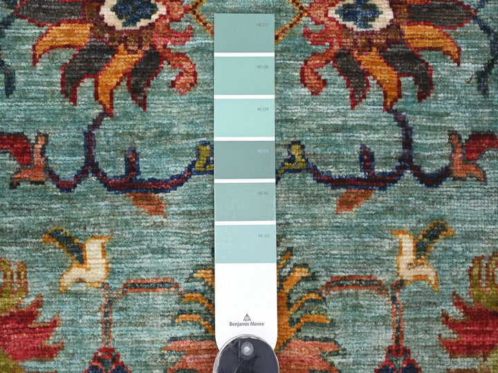 2'8" x 4'5" New Hand Knotted Blue Wool Rectangle Oriental Rug - MOA10222603
