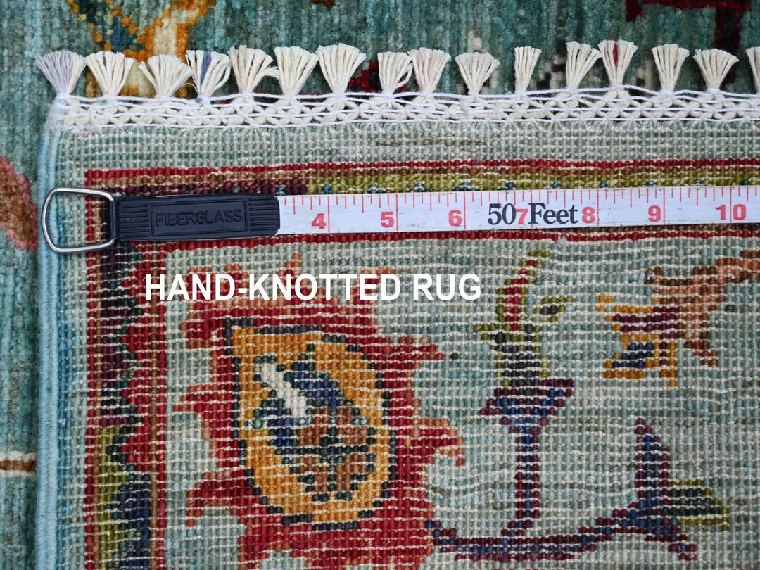 2'8" x 4'5" New Hand Knotted Blue Wool Rectangle Oriental Rug - MOA10222603