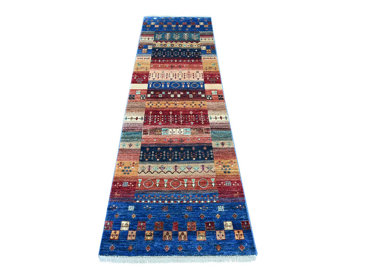 2'6" x 8'2" New Hand Knotted Multicolored Wool Runner Oriental Rug - MOA10222604