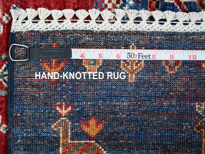 3'2" x 4'11" New Hand Knotted Blue Wool Rectangle Oriental Rug - MOA10222605