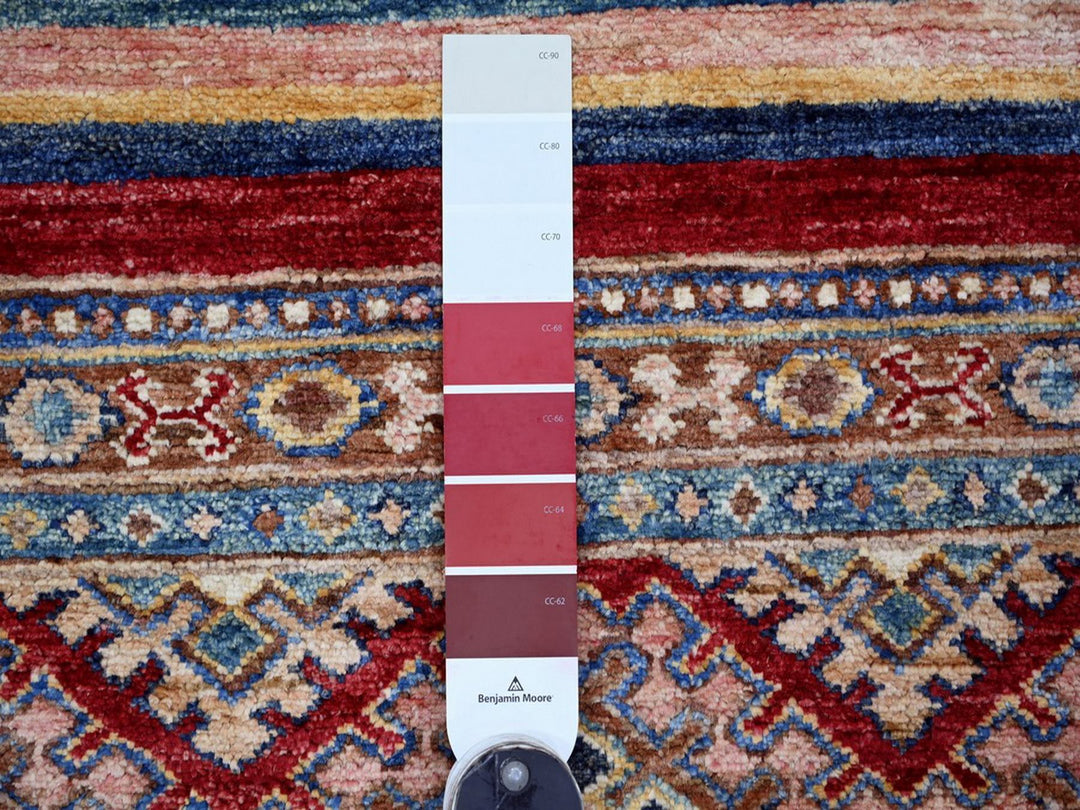 2'8" x 5'7" New Hand Knotted Multicolored Wool Runner Oriental Rug - MOA10222606