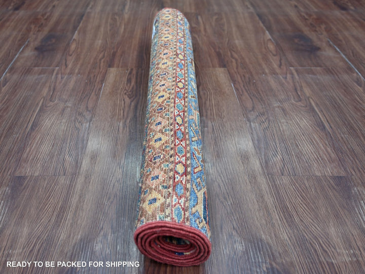 2'8" x 5'7" New Hand Knotted Multicolored Wool Runner Oriental Rug - MOA10222606