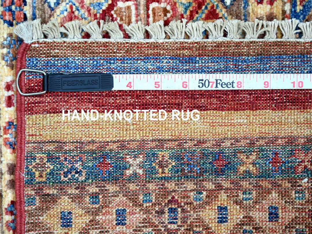 2'8" x 5'7" New Hand Knotted Multicolored Wool Runner Oriental Rug - MOA10222606