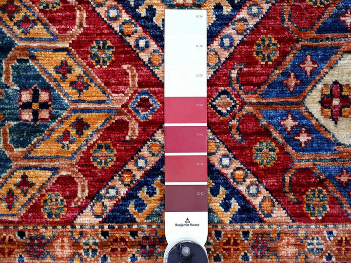 3'5" x 3'7" New Hand Knotted Multicolored Wool Square Oriental Rug - MOA10222607