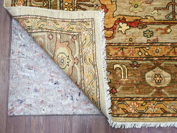 8'0" x 9'7" New Hand Knotted Grey Wool Rectangle Oriental Rug - MOA10222608