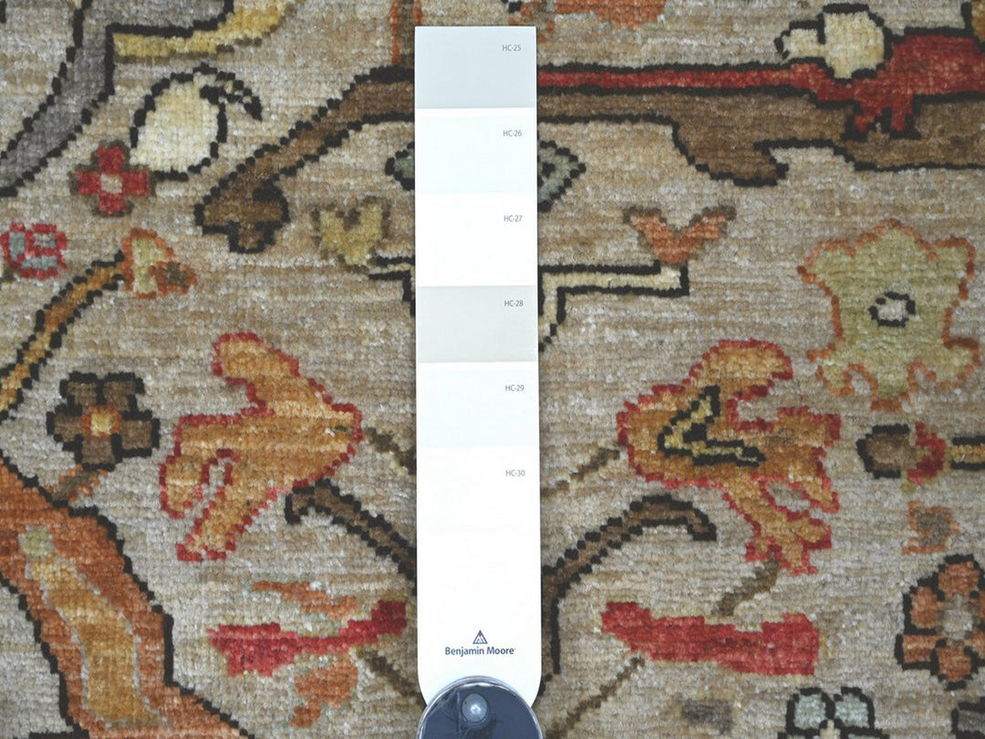 8'0" x 9'7" New Hand Knotted Grey Wool Rectangle Oriental Rug - MOA10222608