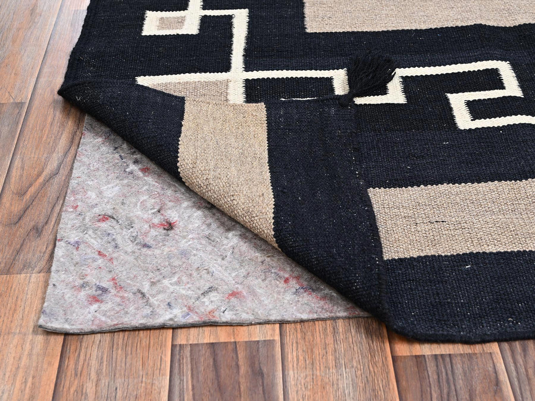 8'0" x 10'1" New Hand Woven Brown Wool Rectangle Oriental Rug - MOA1022260