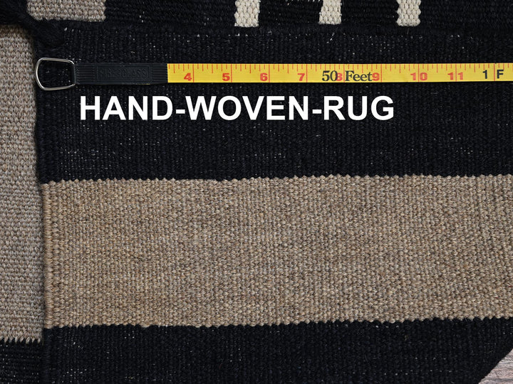 8'0" x 10'1" New Hand Woven Brown Wool Rectangle Oriental Rug - MOA1022260