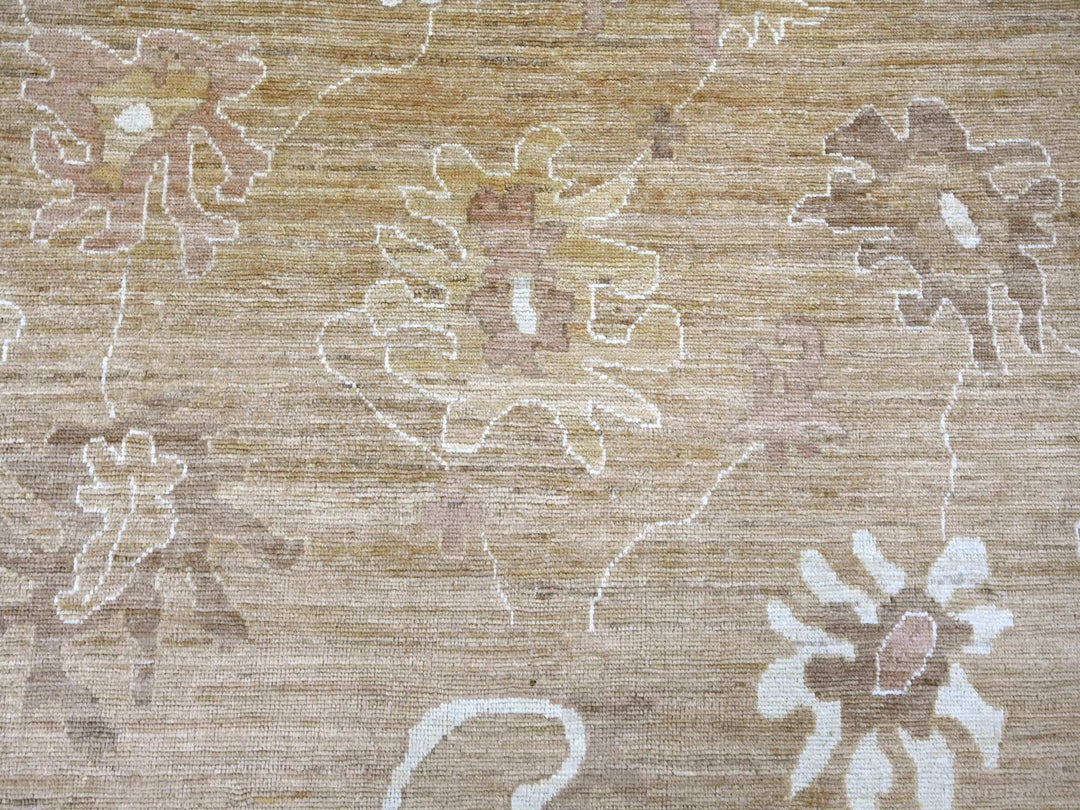8'1" x 9'7" New Hand Knotted Brown Wool Rectangle Oriental Rug - MOA10222611