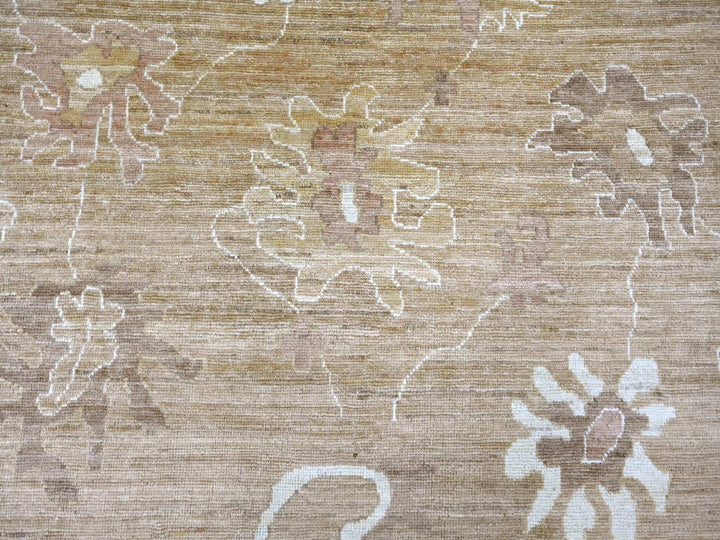 8'1" x 9'7" New Hand Knotted Brown Wool Rectangle Oriental Rug - MOA10222611