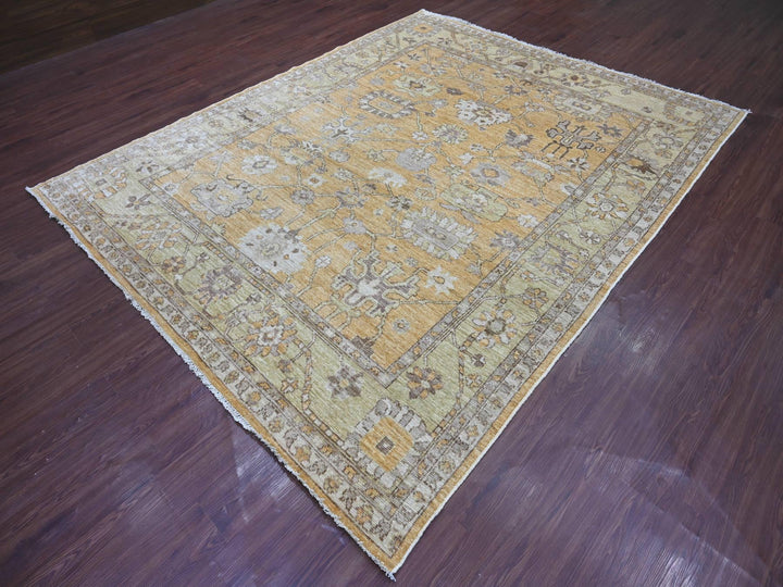 7'10" x 9'5" New Hand Knotted Brown Wool Rectangle Oriental Rug - MOA10222613