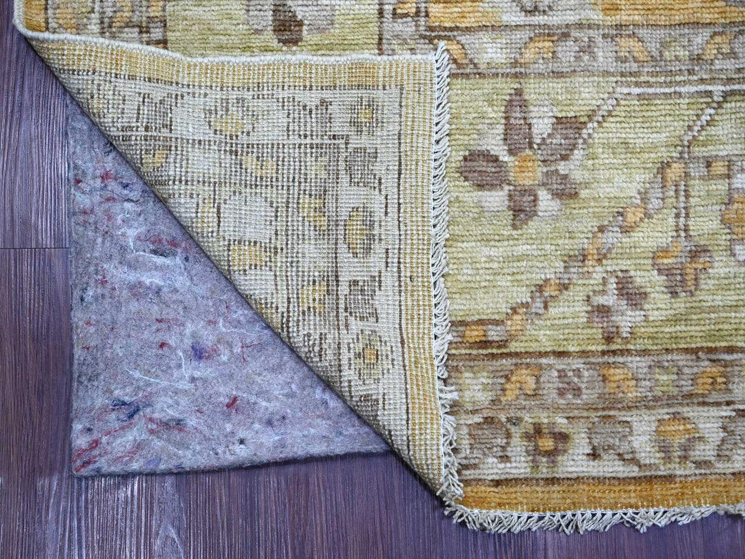 7'10" x 9'5" New Hand Knotted Brown Wool Rectangle Oriental Rug - MOA10222613