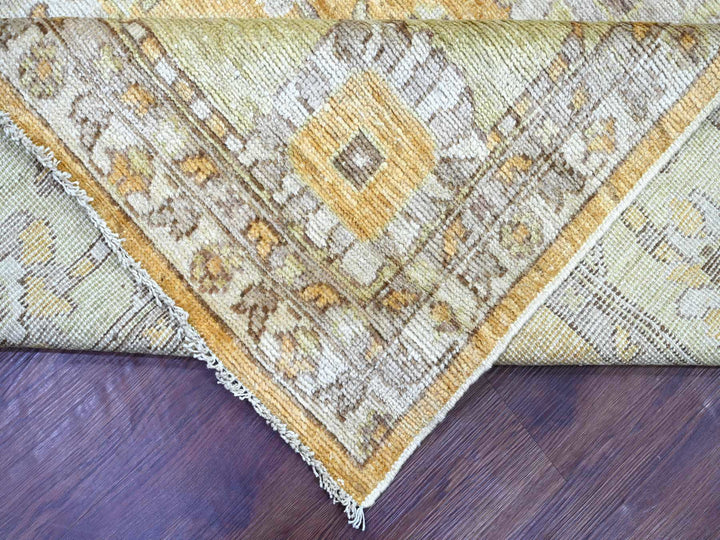 7'10" x 9'5" New Hand Knotted Brown Wool Rectangle Oriental Rug - MOA10222613