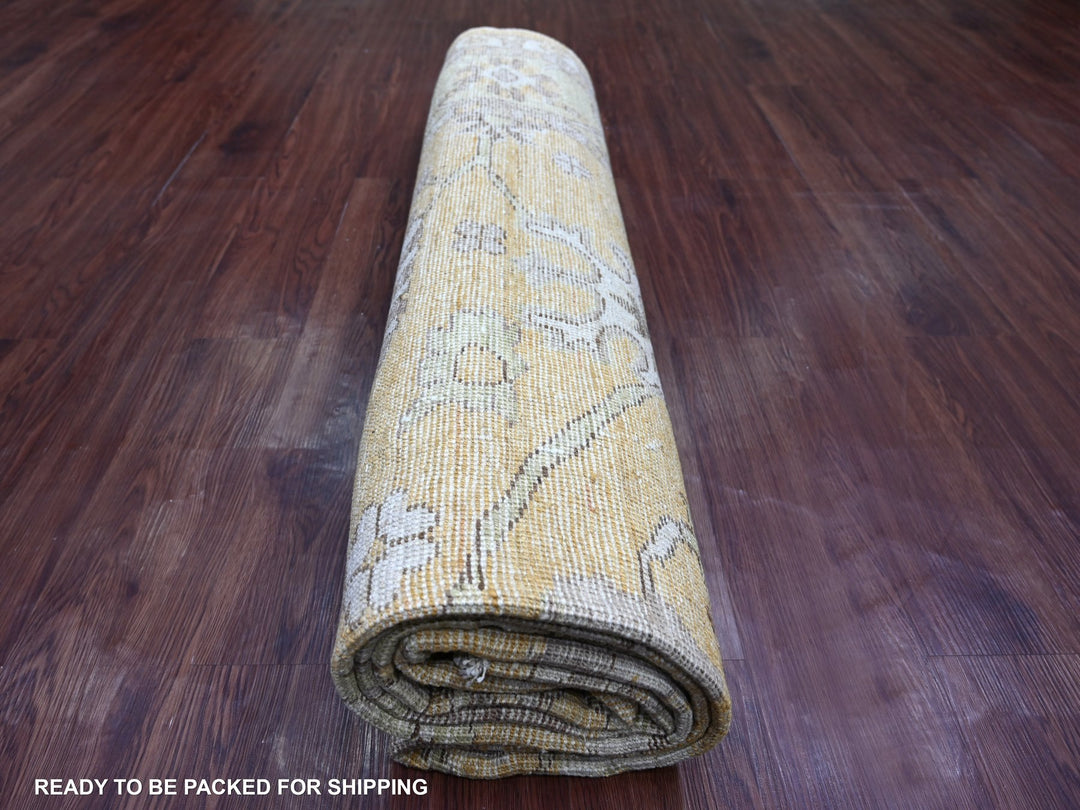 7'10" x 9'5" New Hand Knotted Brown Wool Rectangle Oriental Rug - MOA10222613