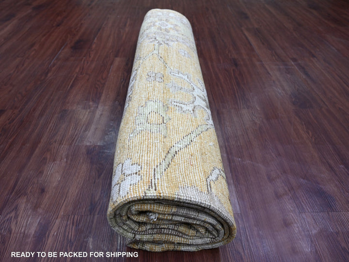 7'10" x 9'5" New Hand Knotted Brown Wool Rectangle Oriental Rug - MOA10222613