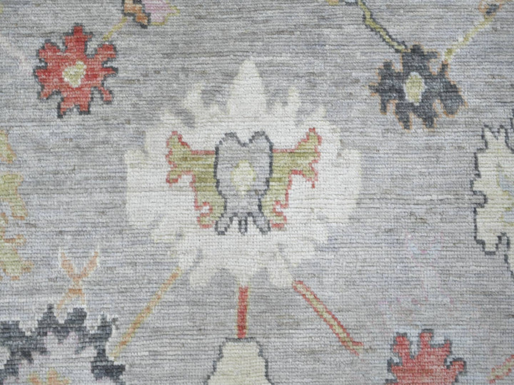 7'9" x 7'11" New Hand Knotted Grey Wool Square Oriental Rug - MOA10222614
