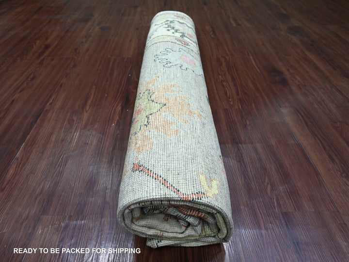 7'9" x 7'11" New Hand Knotted Grey Wool Square Oriental Rug - MOA10222614