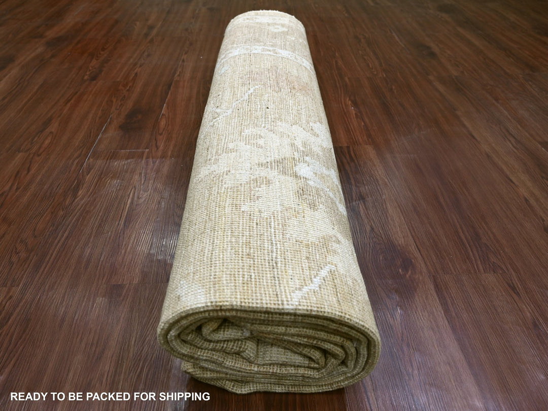 8'2" x 9'10" New Hand Knotted Brown Wool Rectangle Oriental Rug - MOA10222616