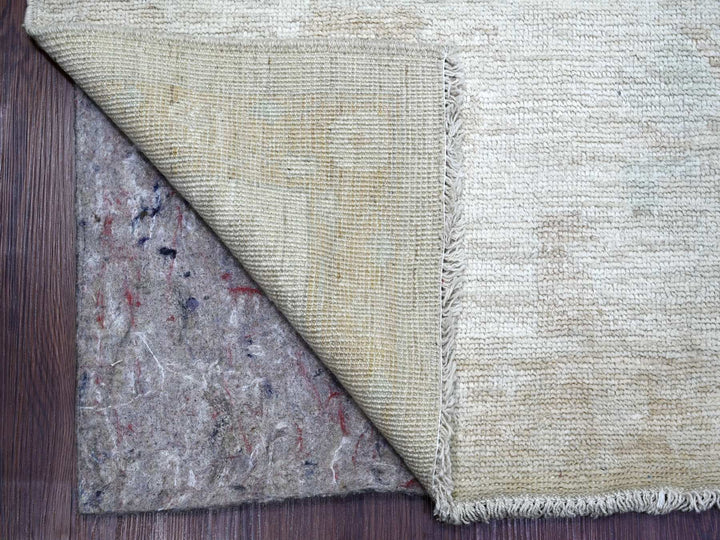 8'1" x 9'10" New Hand Knotted Grey Wool Rectangle Oriental Rug - MOA10222617