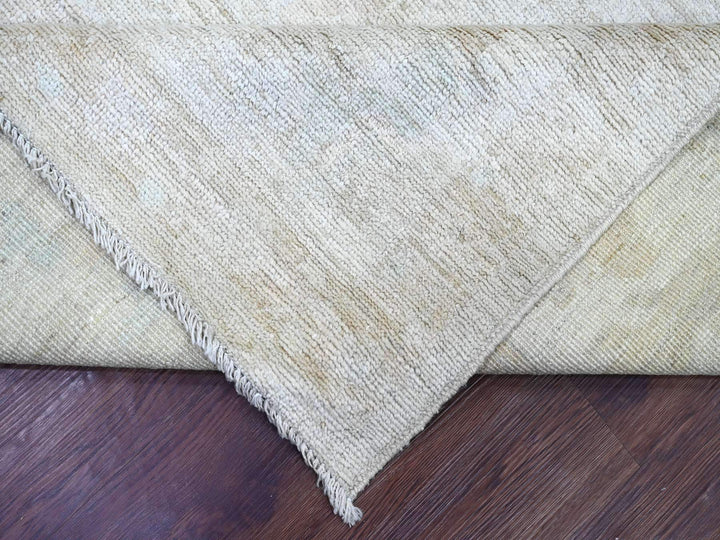 8'1" x 9'10" New Hand Knotted Grey Wool Rectangle Oriental Rug - MOA10222617