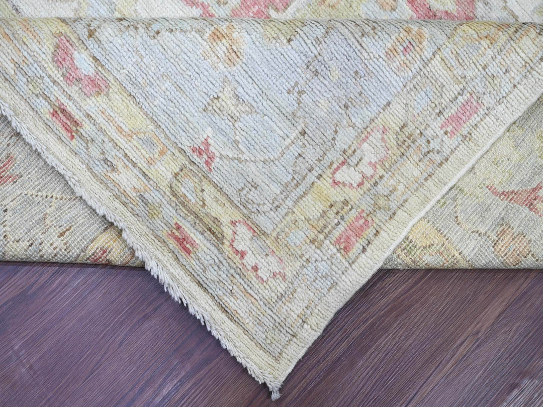 8'0" x 9'9" New Hand Knotted Ivory Wool Rectangle Oriental Rug - MOA10222619