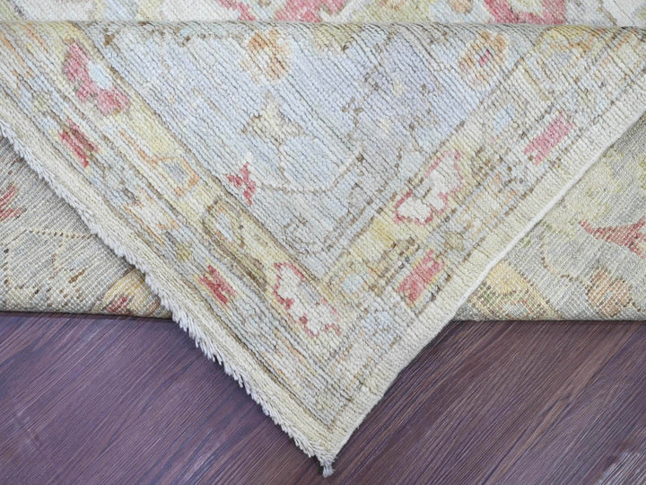 8'0" x 9'9" New Hand Knotted Ivory Wool Rectangle Oriental Rug - MOA10222619