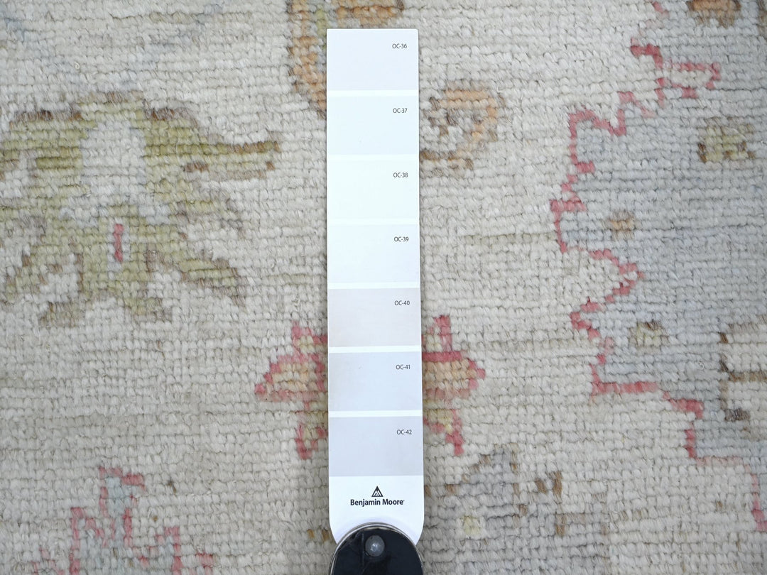 8'0" x 9'9" New Hand Knotted Ivory Wool Rectangle Oriental Rug - MOA10222619