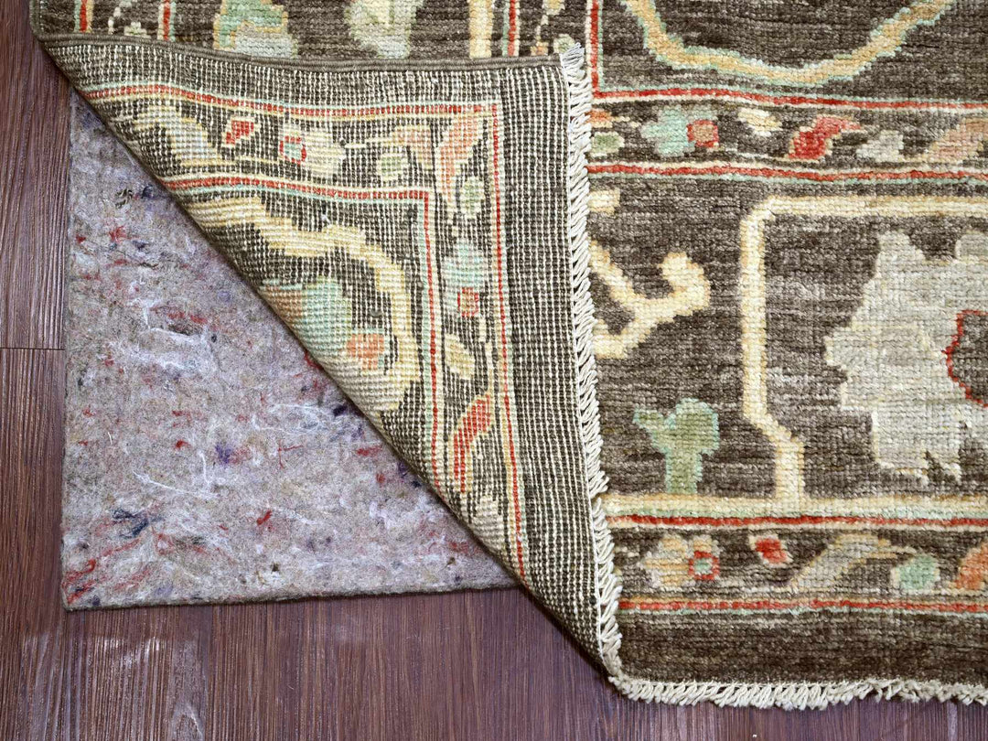 8'0" x 9'6" New Hand Knotted Brown Wool Rectangle Oriental Rug - MOA10222620