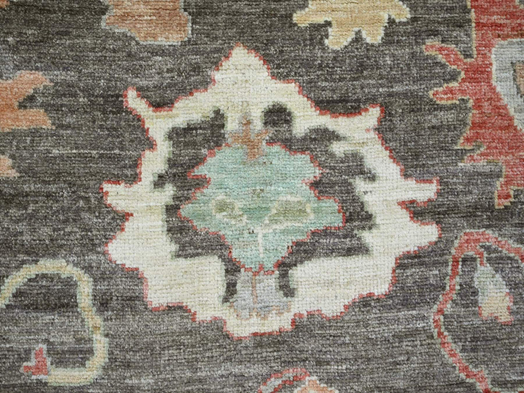 8'0" x 9'6" New Hand Knotted Brown Wool Rectangle Oriental Rug - MOA10222620