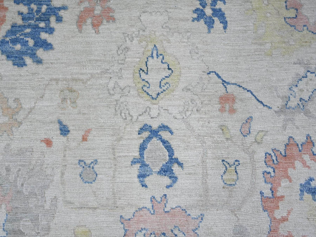 8'10" x 11'8" New Hand Knotted Grey Wool Rectangle Oriental Rug - MOA10222626