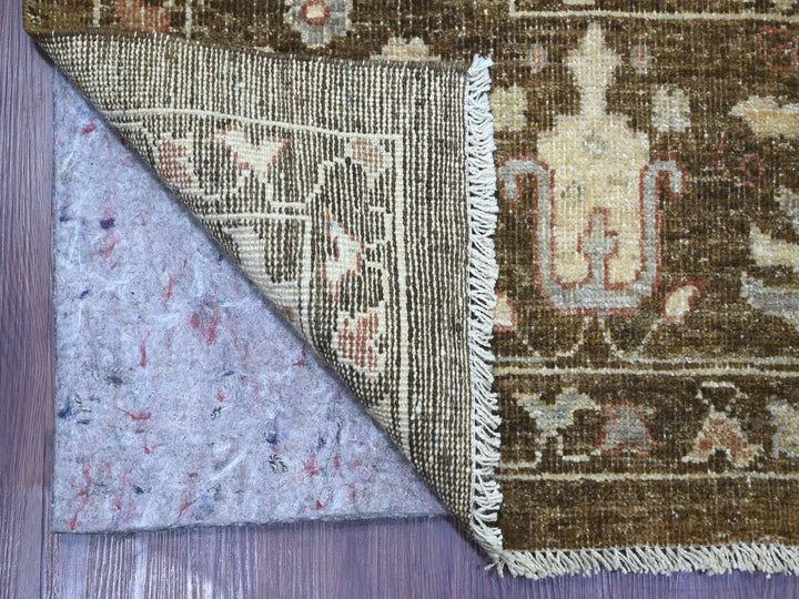 9'2" x 11'8" New Hand Knotted Brown Wool Rectangle Oriental Rug - MOA10222627