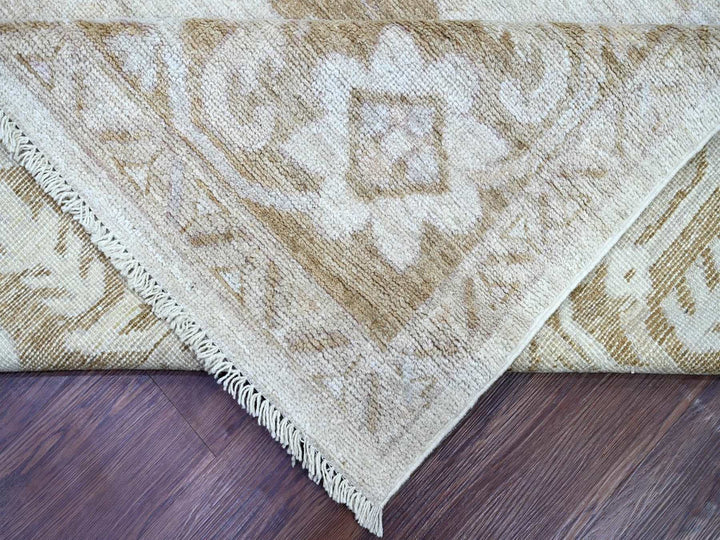 9'2" x 11'11" New Hand Knotted Grey Wool Rectangle Oriental Rug - MOA10222629