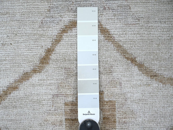 9'2" x 11'11" New Hand Knotted Grey Wool Rectangle Oriental Rug - MOA10222629
