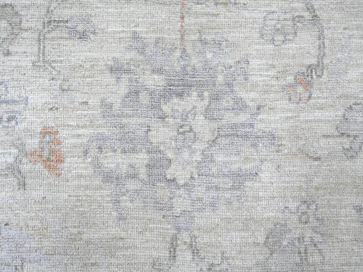 8'10" x 11'9" New Hand Knotted Ivory Wool Rectangle Oriental Rug - MOA10222631