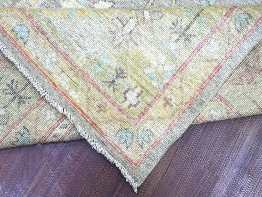 10'0" x 13'7" New Hand Knotted Grey Wool Rectangle Oriental Rug - MOA10222632