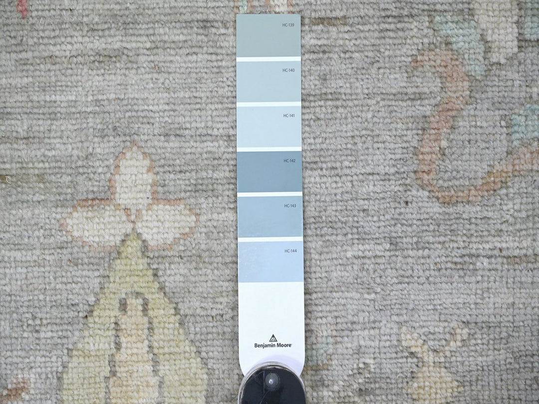 10'0" x 13'7" New Hand Knotted Grey Wool Rectangle Oriental Rug - MOA10222632