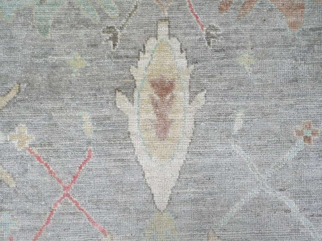 10'0" x 13'7" New Hand Knotted Grey Wool Rectangle Oriental Rug - MOA10222632